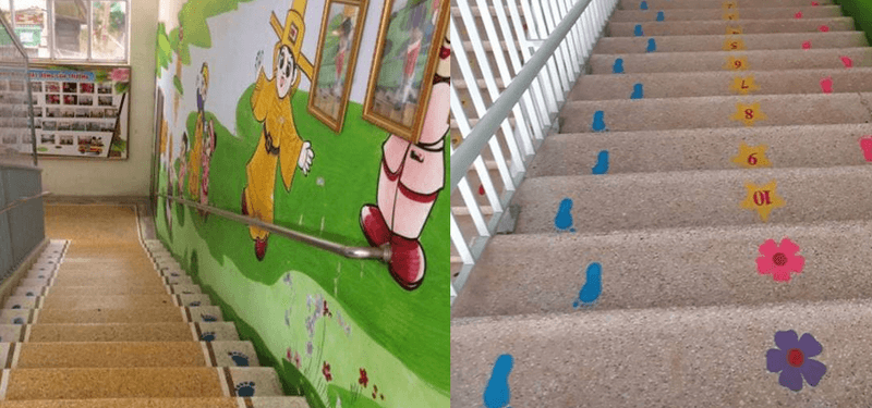 Nguyên tắc thiết kế cầu thang trường mầm non