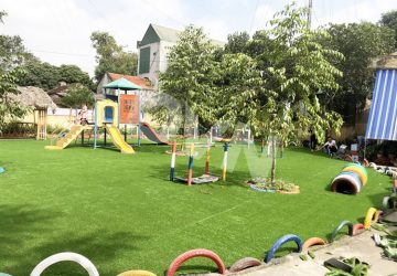 Sân cỏ nhân tạo loại DVN S24S19-30 tại trường mầm non Cẩm Tú, Thanh Hóa