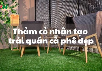 Thảm cỏ nhân tạo trải quán cà phê cực đẹp