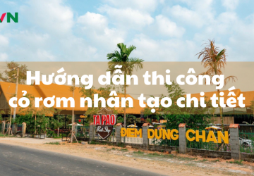 Hướng dẫn thi công cỏ rơm nhân tạo trên mái tôn chi tiết